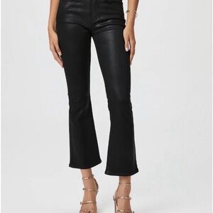 PAIGE Claudine Pants in Black Fog Luxe Coating